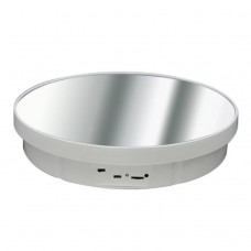 Поворотний стіл для зйомки 32см білий дзеркальний USB/AAA Puluz TBD0606412201A