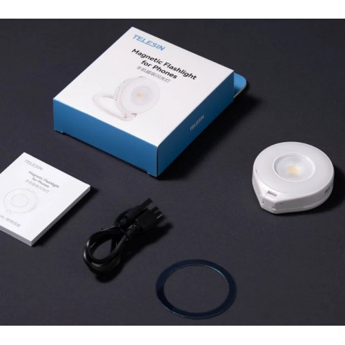 Спалах для телефону міні-світло магнітне MagSafe 2500-6500К Telesin P5-BGD-17