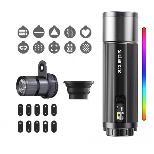 Ліхтар проекційний + Mini Spotube 12Вт 20 масок RGB Ra 96+ 3500-7000К SIDANDE Pro 12W L8ES+