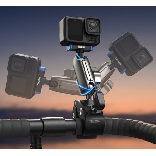 Кріплення на трубу/кермо GoPro 13 алюмінієве швидкознімне магнітне Telesin S3-HBM-13-TGP