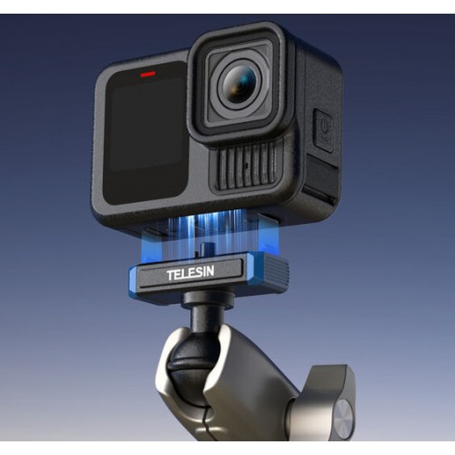 Кріплення на трубу/кермо GoPro 13 алюмінієве швидкознімне магнітне Telesin S3-HBM-13-TGP
