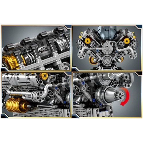 Конструктор двигун V6 Engine 1268 деталі Reobrix 33013