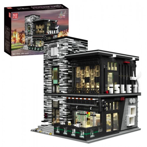 Конструктор Сучасний вуличний бар з підсвіткою 3992 деталей Mould King 16042