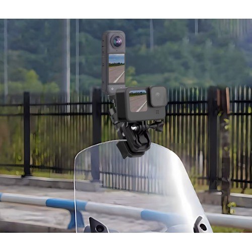 Крепление зажим ветровое стекло мотоцикла Insta360 DJI Action GoPro AC Prof AL46E