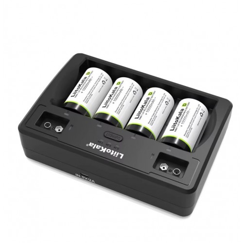 Зарядное устройство 18650 21700 D 9V 4 слота LiitoKala Lii-D4
