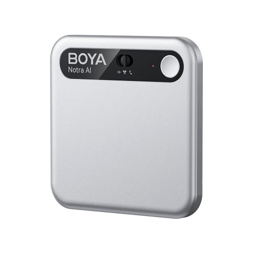 ШІ-диктофон для смартфонів транскрибація дзвінків магнітний Boya Notra Silver