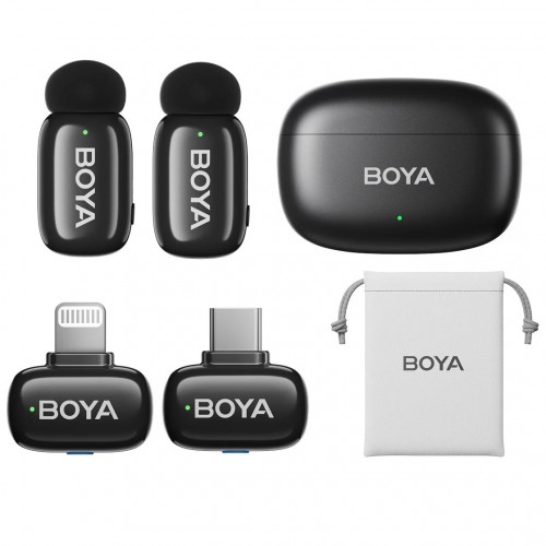Беспроводной микрофон Boya Mini 2-01 для iPhone и Android (2 TX + 2 RX)