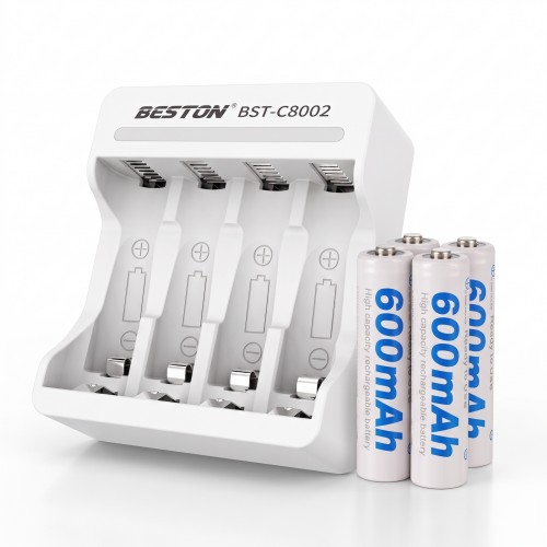 Набор аккумуляторов и зарядка Beston C8002 Kit (AAA 4 шт, 600 mAh) Набор аккумуляторов и зарядка Beston C8002 Kit (AAA 4 шт, 600 mAh)