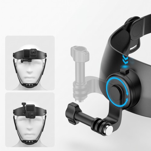 Кріплення на голову Ulanzi CM029 для екшн-камер GoPro та смартфонів (із затискачем)